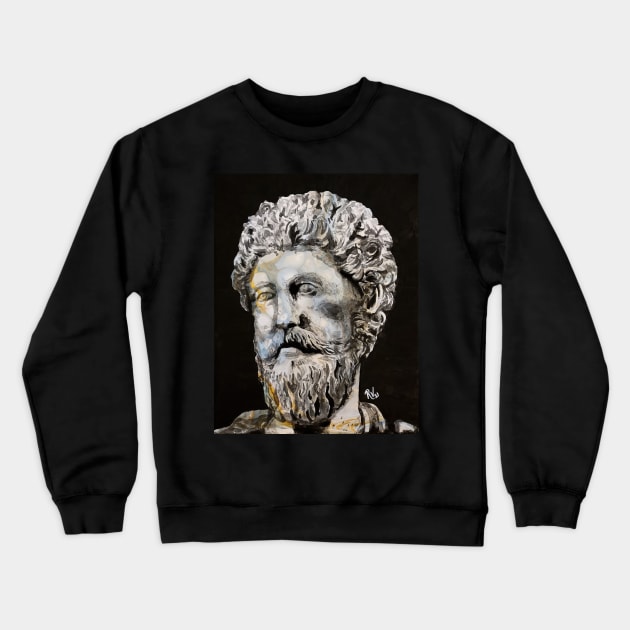 Marcus Aurelius of Rome Crewneck Sweatshirt by artbymeezy